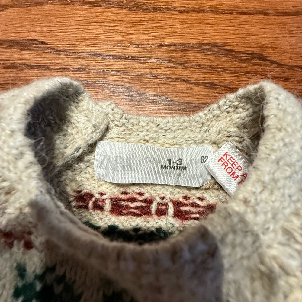NWOT Zara Sweater 1-3 Months - Picture 6 of 7